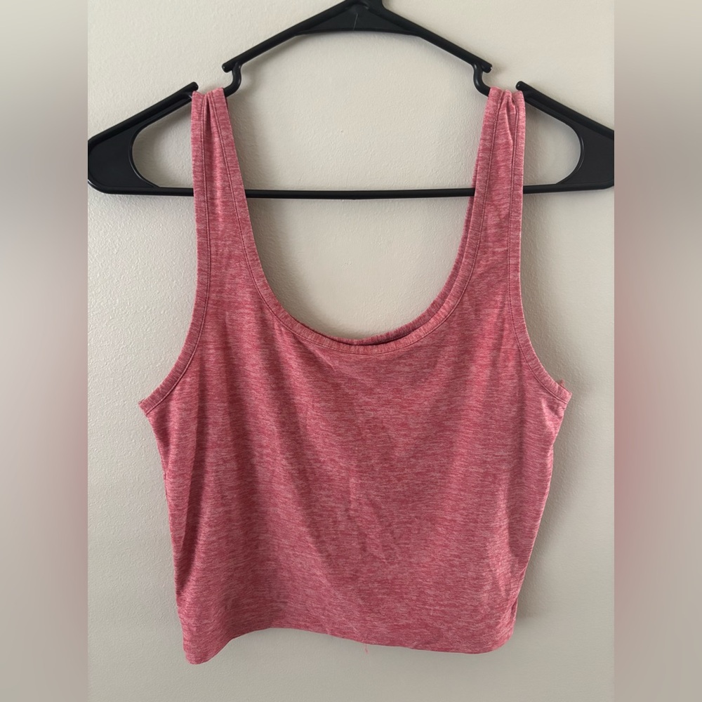Outdoor Voices Heathered Pink Tank Top